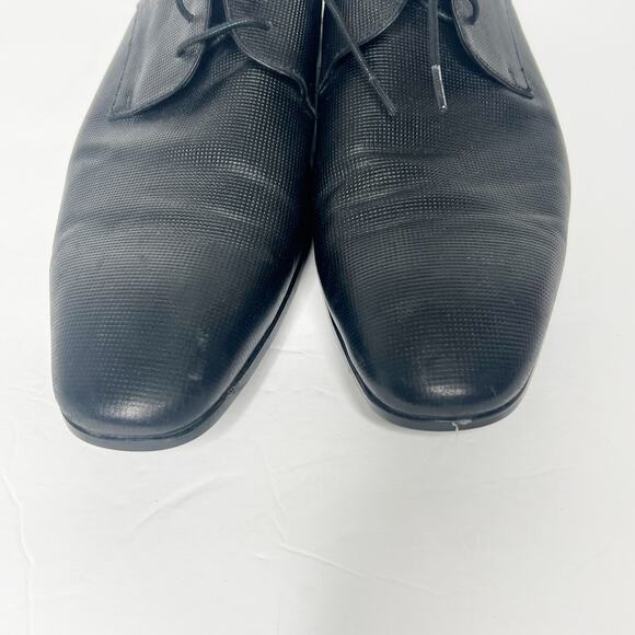 HUGO BOSS Highline Derb Pr1 Textured Leather Derby Shoes Black Mens Size US 10 - Picture 7 of 12